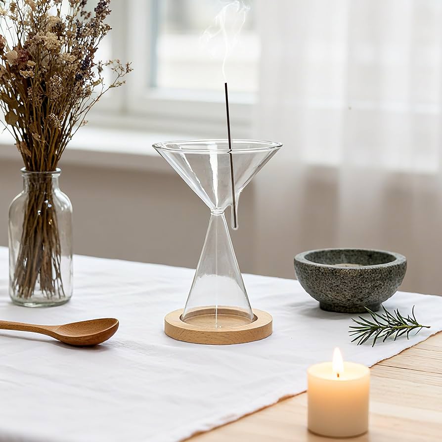 Amazon.co.jp: Kurasage Incense Holder, Glass Incense Holder, Ash